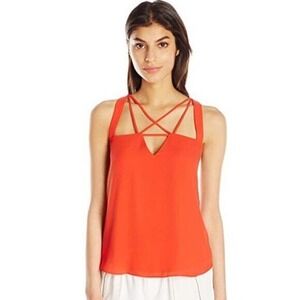 BCBGMaxAzria Raelyn Criss Cross Front Tank Top